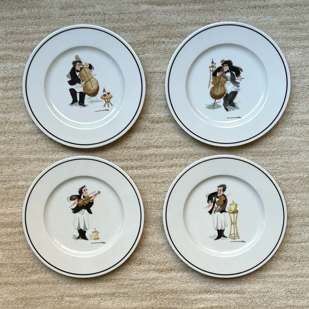 Set of 4 Plates Napa Valley Quartet by GUY BUFFET Dessert/Pie | Lunch | Salad